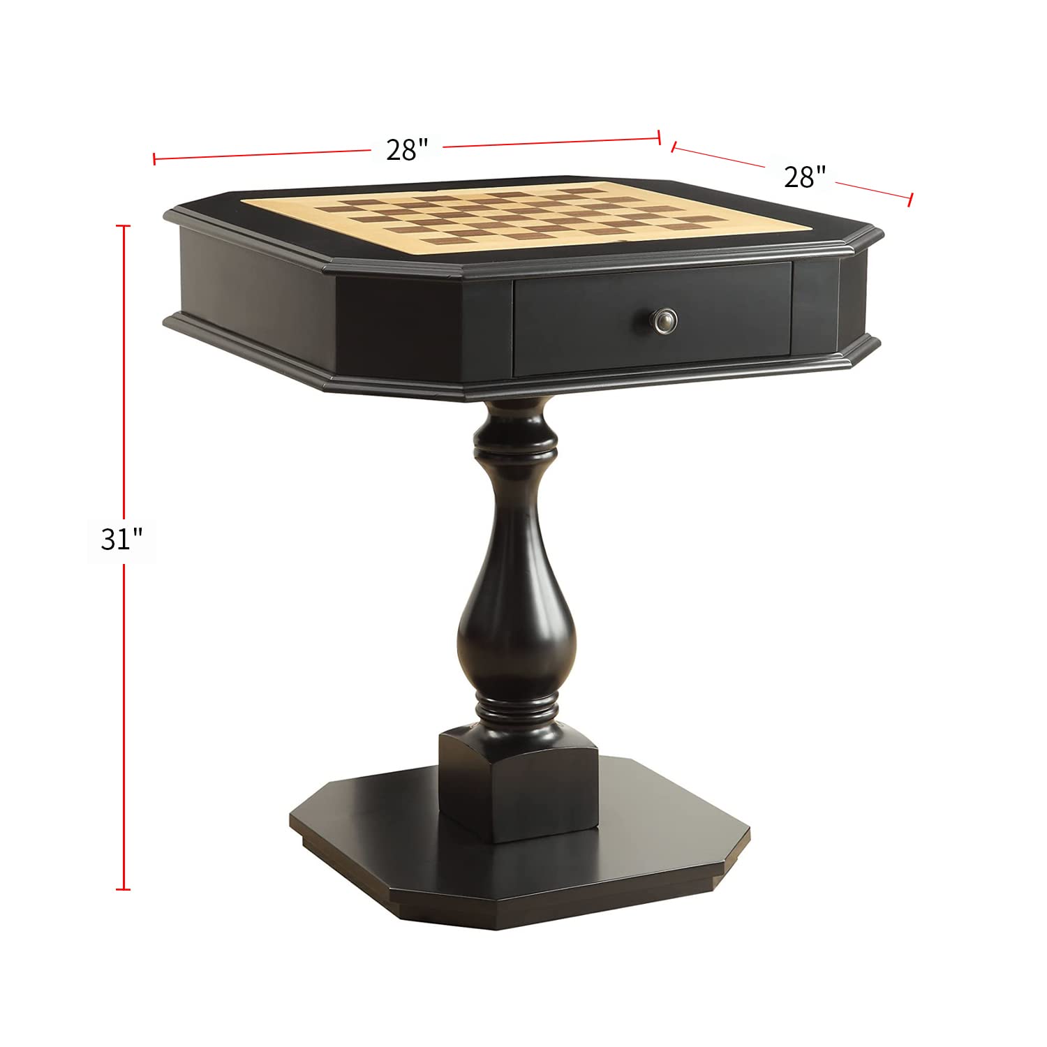 Amazon.com: Acme Bishop Game Table in Black : Home & Kitchen